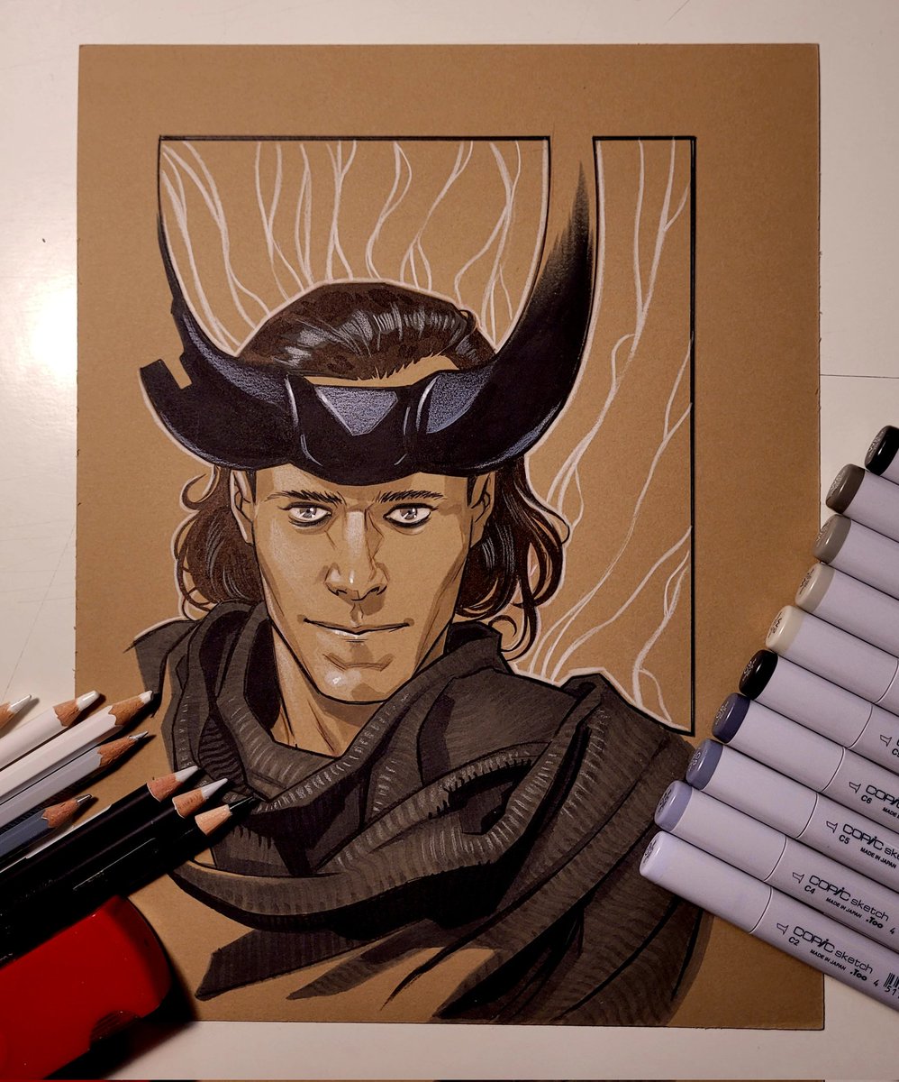 LOKI
#loki
#TomHiddleston 
#mcu 
#MarvelStudios 
#Marvel 
#copicmarker
#davidmessina