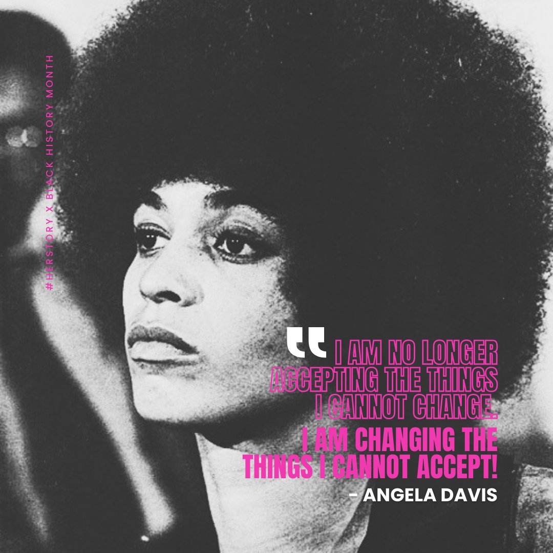 Join us in celebrating the indomitable Angela Davis, a powerhouse in civil rights and a fervent advocate for prison reform. Her unyielding commitment to justice and equality has paved the way for generations to come. #AngelaDavis x #BlackHistoryMonth #HERstory #GirlPowerRocks