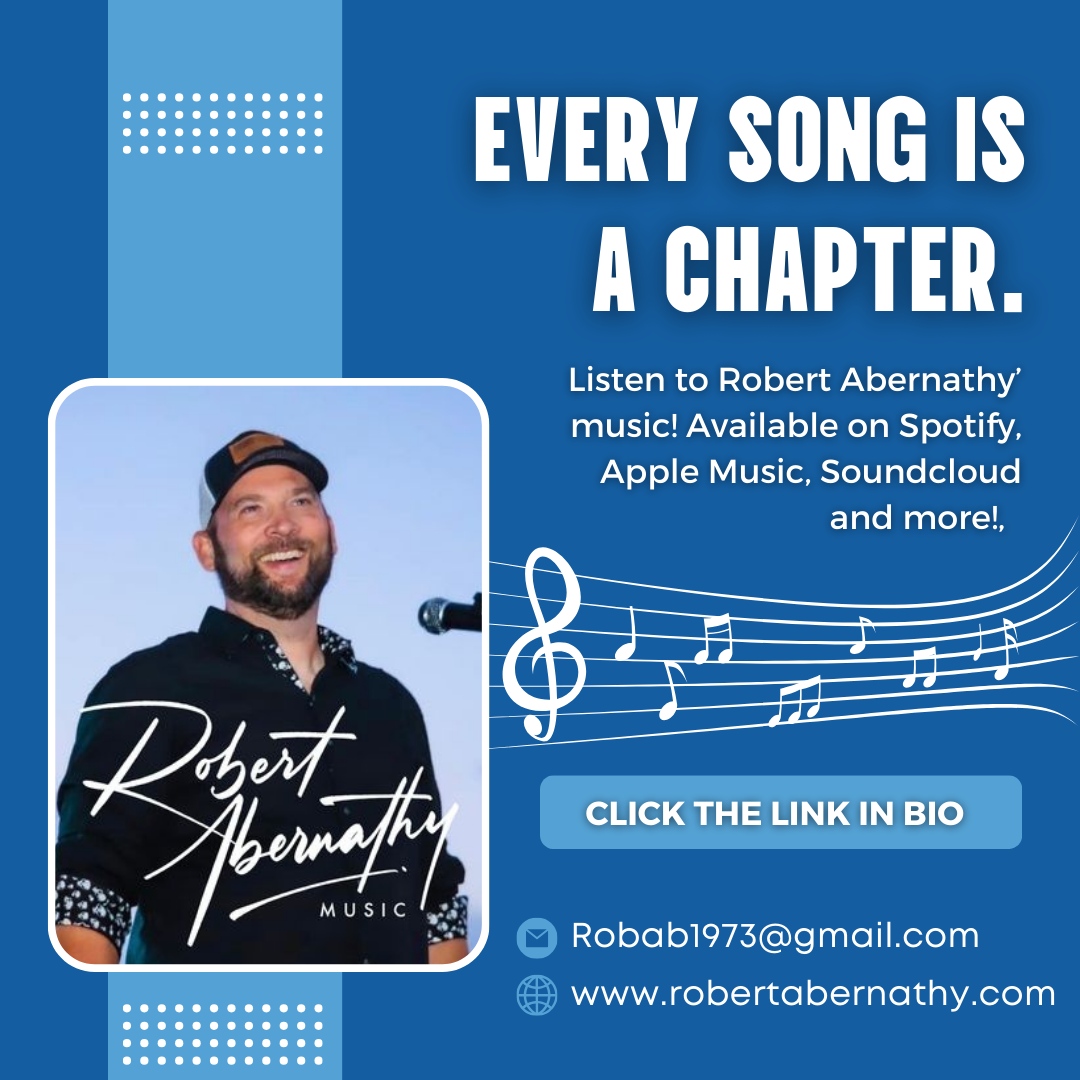 Every song is a chapter. 📖🎶 Immerse yourself in the storytelling world of Robert Abernathy! Listen now on Spotify, Apple Music, Soundcloud, and more! 🎧✨ 🌐 robertabernathy.com/home 📧 Robab1973@gmail.com 📞 (205) 834-2512 #RobertAbernathyMusic #CountryMusicStories