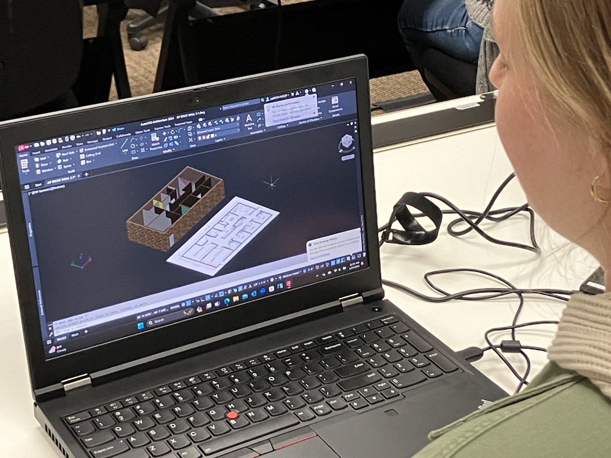 MStateCollege's tweet photo. M State wants you to excel! 

Abigail Peterson is combining the skills she's learned in her Architectural Drafting &amp; Design courses to design a real-world new construction project for a local homeowner. https://t.co/6Ve9ybBn3Q
