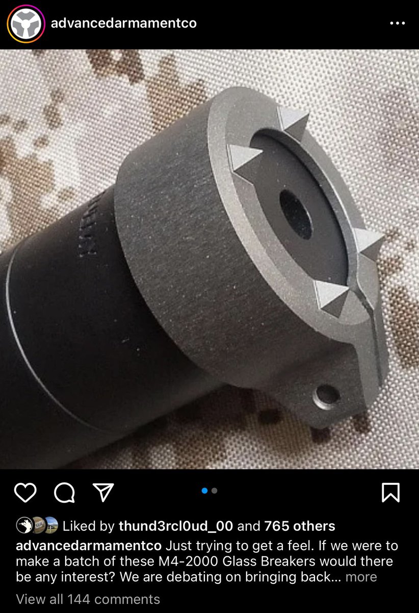 AAC made glasses breaker for their M4-2000 suppressor but they