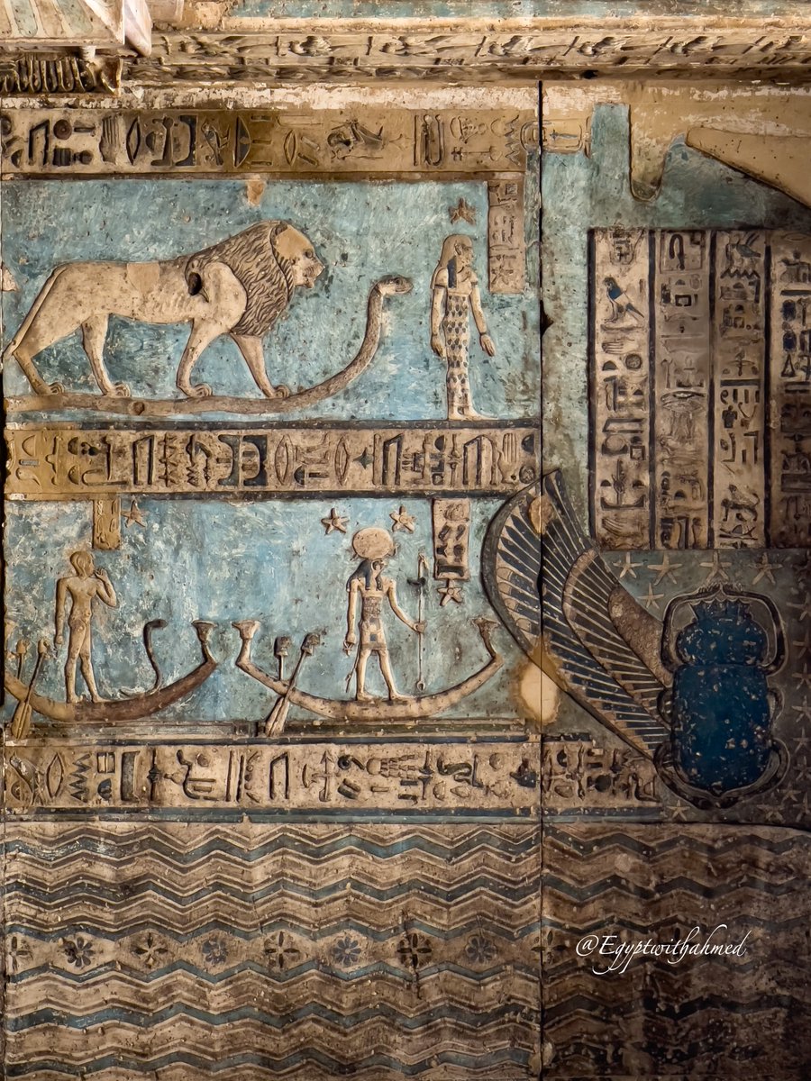 EgyptWithAhmed's tweet photo. ♌️
برج الأسد كما تم تصويره في سقف معبد دندرة! 

me 📸 https://t.co/kf7htcjC1X