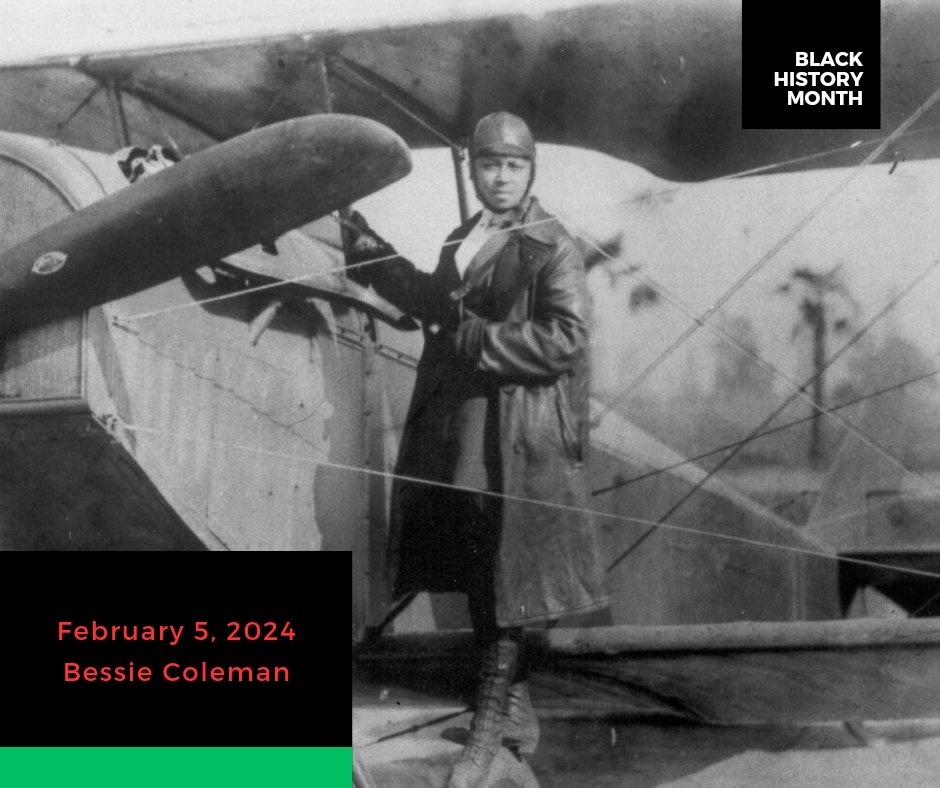 LoveIsYourMed's tweet photo. Bessie Coleman 

Coleman—who went to flight school in France in 1920—paved the way for a new generation of diverse fliers like the Tuskegee Airmen, Blackbirds, and Flying Hobos.
#BlackHistory #BlackHistoryMonth #BlackHistoryMonth2024 #pilot https://t.co/xZf0sWPrXp