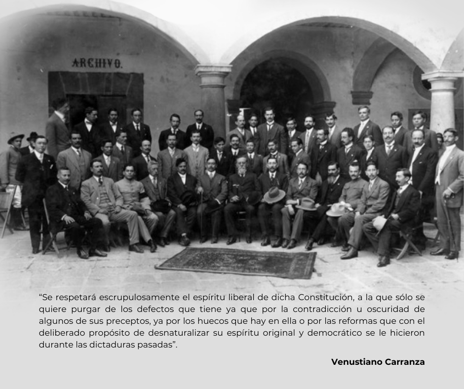 EmbaMexUru's tweet photo. La promulgación de nuestra Carta Magna fue el resultado de largos e intensos debates en los que participaron personas comprometidas con el proyecto de Nación que querían forjar, al reconocer las libertades de culto, expresión y asociación, la enseñanza laica y gratuita https://t.co/R7tGyymhxr