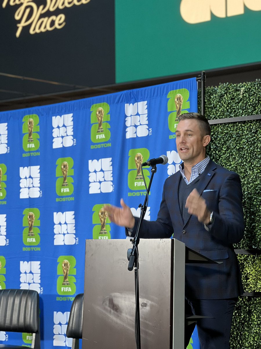 FIFA World Cup™️ Boston 2026 (@fwc26boston) on Twitter photo .<a href="/TaylorTwellman/">Taylor Twellman</a> welcoming all to this morning’s press conference sharing the exciting news around 7 matches coming to Boston in 2026 #FIFAWorldCup .<a href="/TaylorTwellman/">Taylor Twellman</a> welcoming all to this morning’s press conference sharing the exciting news around 7 matches coming to Boston in 2026 #FIFAWorldCup