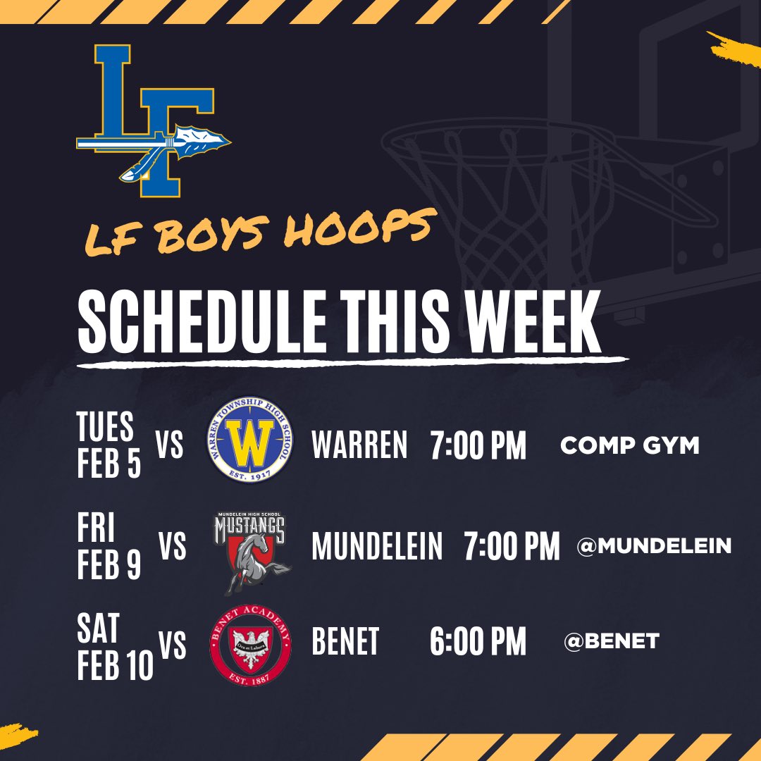 LFHS Boys Basketball (@lfboyshoops) on Twitter photo Big week for the LF Boys Basketball program starting with a home game tomorrow night! We need your support again @LFScoutNation!
<a href="/LFHSActivities/">LFHSActivities</a> <a href="/BoostersLfhs/">LFHS Boosters</a> <a href="/LFHS_Scouts/">Lake Forest HS Athletics</a> <a href="/Futurescoutsbb/">Lake Forest Boys Basketball Future Scouts</a> Big week for the LF Boys Basketball program starting with a home game tomorrow night! We need your support again @LFScoutNation!
<a href="/LFHSActivities/">LFHSActivities</a> <a href="/BoostersLfhs/">LFHS Boosters</a> <a href="/LFHS_Scouts/">Lake Forest HS Athletics</a> <a href="/Futurescoutsbb/">Lake Forest Boys Basketball Future Scouts</a>
