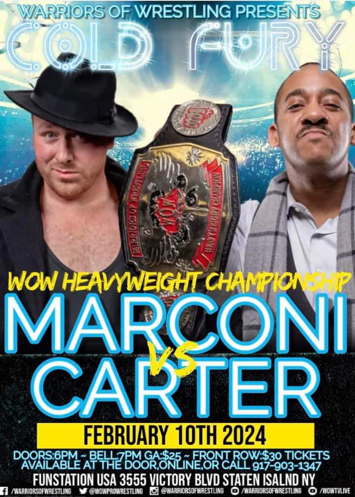 MrDariusCarter's tweet photo. Me to @TJMarconi.
See you Saturday! (2/10)
TIX π https://t.co/11iO7sNEm5
@WOWPROWRESTLING #ColdFury2024 #AndSTILL #TheIconRun https://t.co/Of4omxvlBp