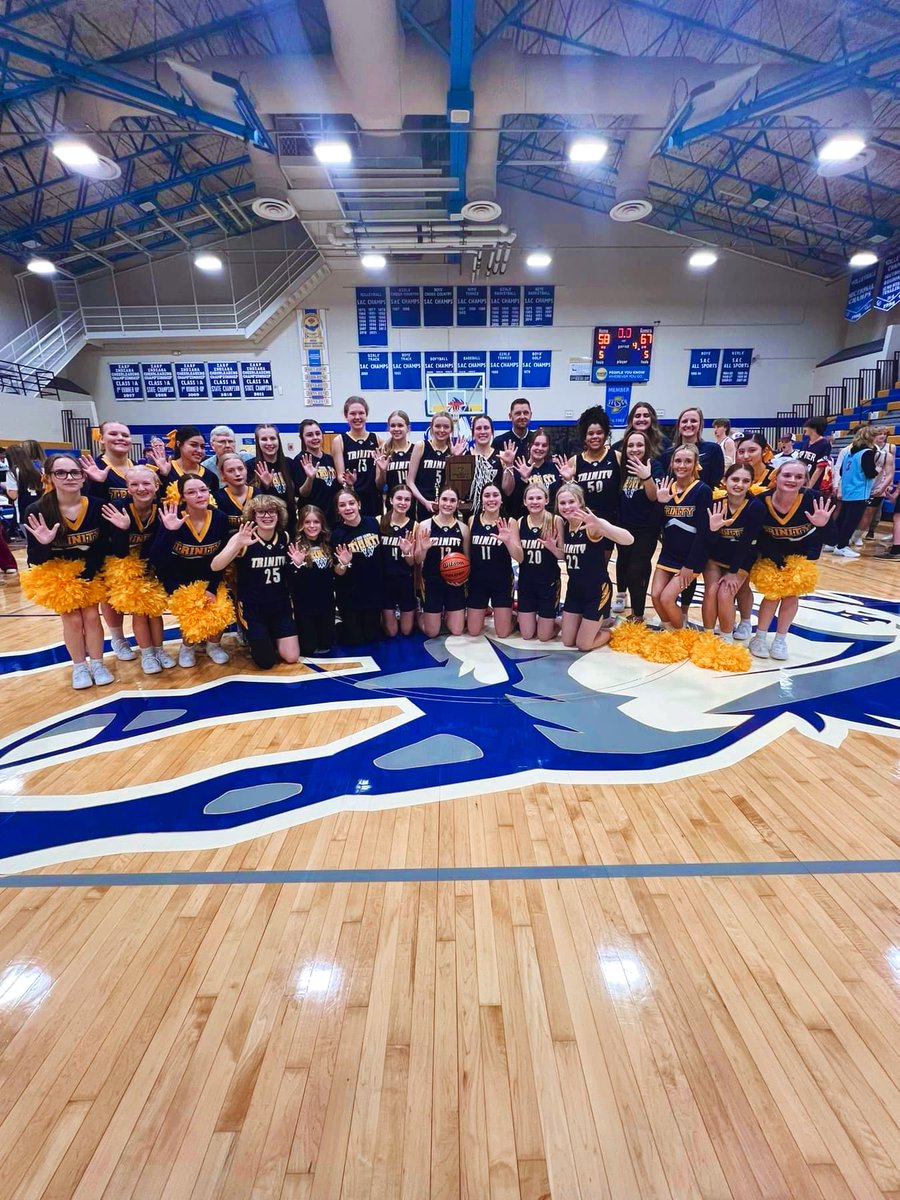 lauraroeder07's tweet photo. Sectional Champs!!! 🏀💙💛 &amp; All-Sectional Team! (Little me wouldn't even believe that I still play basketball🤭)! #5Peat @trinitycougsBB https://t.co/2NOoASYKsS