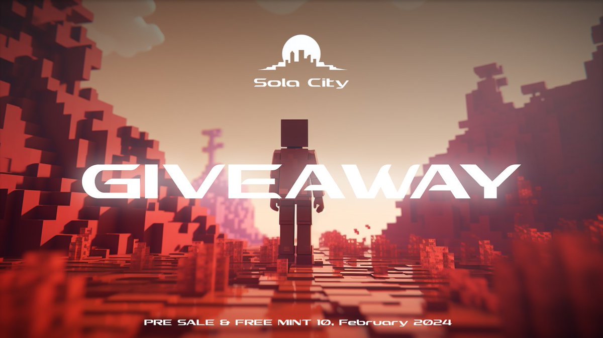 _jiaran's tweet photo. Sola City PRE SALE & FREE MINT on February 10th 📆
🎁FreeMint WL *5

1⃣follow @sola_city @_wangjiaran 
2⃣❤️🔁+ Tag 3 friends.  
3️⃣Join Discord: https://t.co/u0DaTyVmLl 

⏰24 H

3 will be selected from this X, and 2 will be selected from https://t.co/sI5Ifc4gPE

Good luck! 🍀
--------------------------
Roadmap:
🔹NFT total value exceeds 4900 SOL
🔹Own land in Solacity (coming soon)
🔹Scalable NFTs
🔹Staking rewards (coming soon)

More info: https://t.co/yAWeKzXtNS