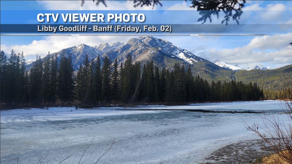 The mountains saw more snow over the weekend(Yeah!) This was the view from #Banff on Friday from Libby Send your weather photos to: jodi.hughes@bellmedia.ca