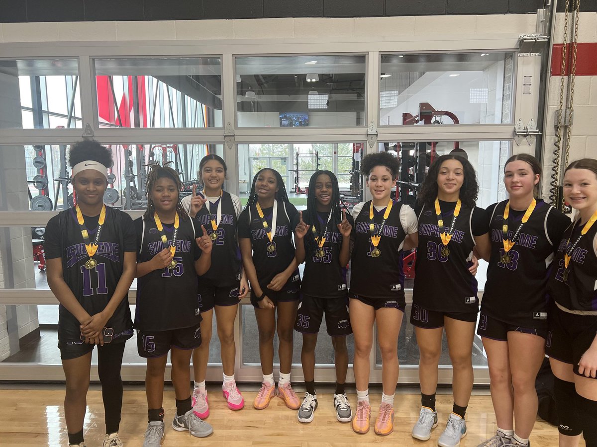 1st place for the 2028 girls at the Sweetheart Shootout in Kansas City