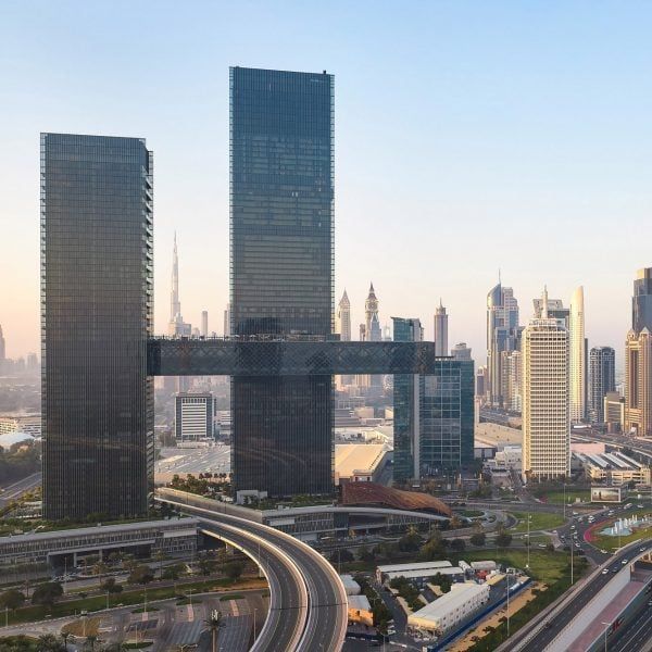 NWArchitect's tweet photo. World's largest cantilever opens over six-lane highway in Dubai https://t.co/WszpqZZRVL  #design #architect #architecture https://t.co/BLAaQc8uIC