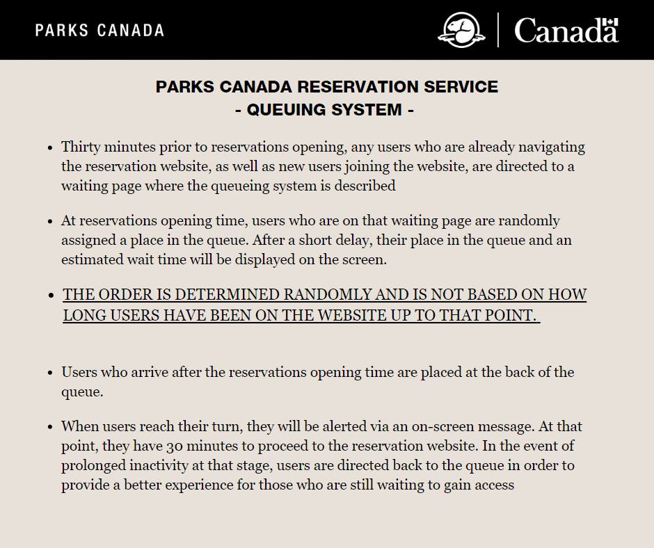 💥 REMINDER: Camping Reservations for 2024 will launch this Thusday (February 8 at 8 am Atlantic Time. 🏕⛺️ Make sure your account is up to date before January 19: reservation.pc.gc.ca