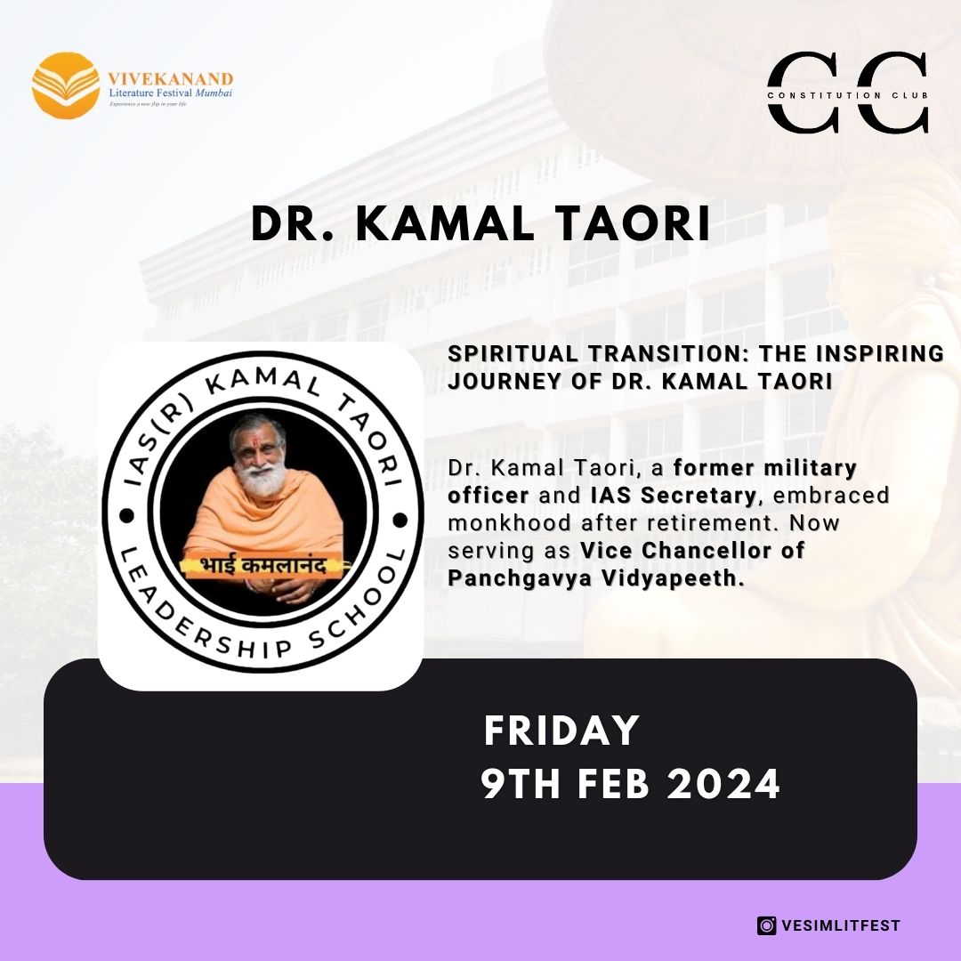 Join us at VLF 2024 to honor the remarkable Dr. Kamal Taori, a true embodiment of diverse roles and unwavering principles. From a distinguished military officer to an IAS officer, and now a monk in Badrinath, his journey inspires. 📚✨ #VLF2024 #InspirationUnleashed