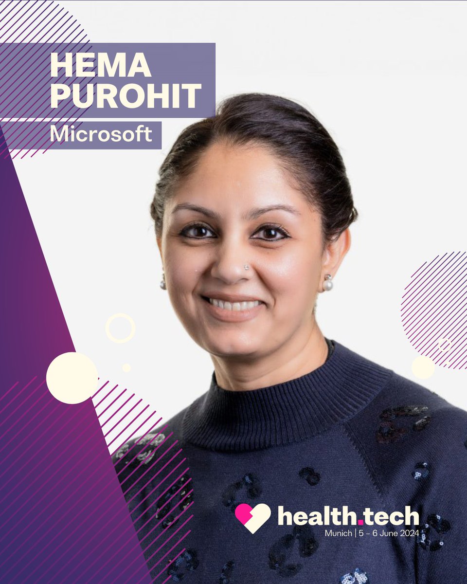 Don't miss out on this incredible opportunity to learn from one of the industry's finest minds. 

We are thrilled to announce a game-changing addition to our health.tech conference lineup: Hema Purohit, FBCS from <a href="/Microsoft/">Microsoft</a>.

With over 30 years of experience in the