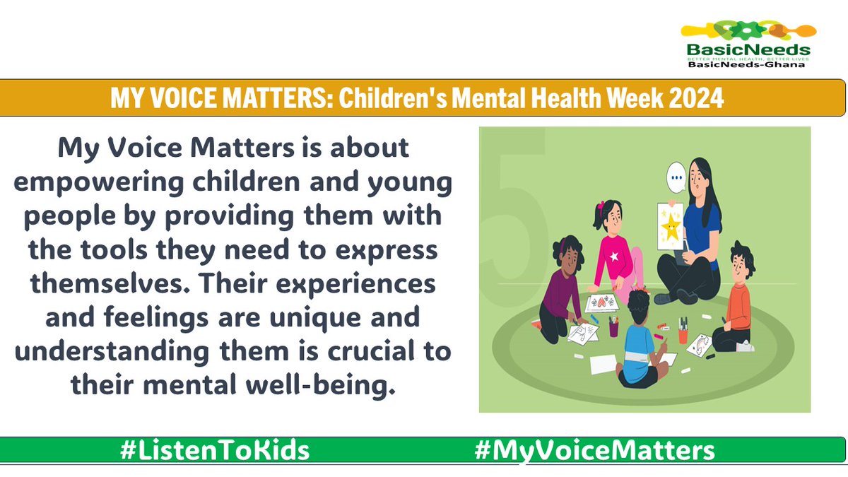 Children's Mental Health Week was set up by children’s mental health charity, Place2Be since 2015 and shines a spotlight on the importance of children and young people’s mental health. It will be observed from today, 5th to 11th February 2024 on the theme ''My Voice Matters.''
