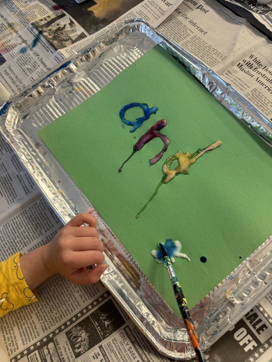 MrsBarrett_Art's tweet photo. I love seeing students practice their new skills from Language arts and Math in Art class! #redwords #geometricshapes #fccps @jenderoso https://t.co/C0je0WUcxh