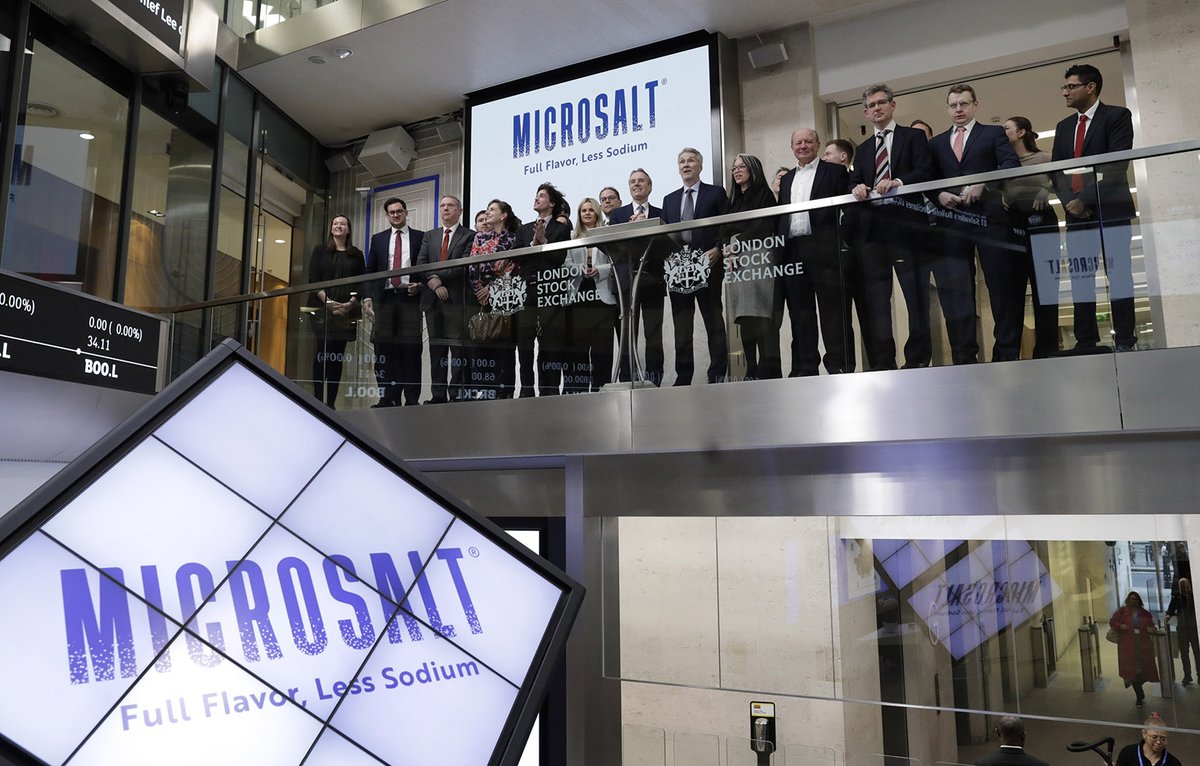 We were thrilled to celebrate and share this important milestone with our advisors and the MicroSalt team at the London Stock Exchange this morning

Our focus is now firmly on maximising our potential and helping to save lives by reducing sodium consumption

#SALT #LowSodium