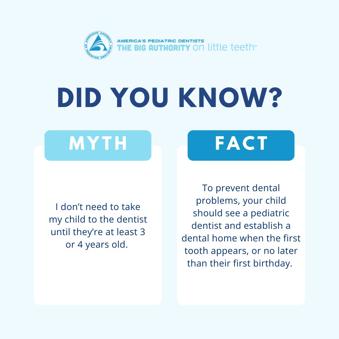 February may be National Children's Dental Health Month, but good dental care is important all year round! This week, we're debunking a few myths surrounding pediatric dental care.