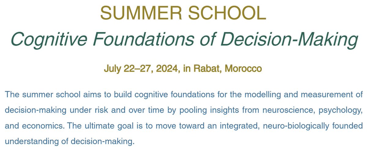 Applications are open for a summer school on decision making on the beautiful campus of the University Mohammed VI Polytechnic, in Rabat (Morocco). For details and the application procedure, see rislab.net/summerschool.