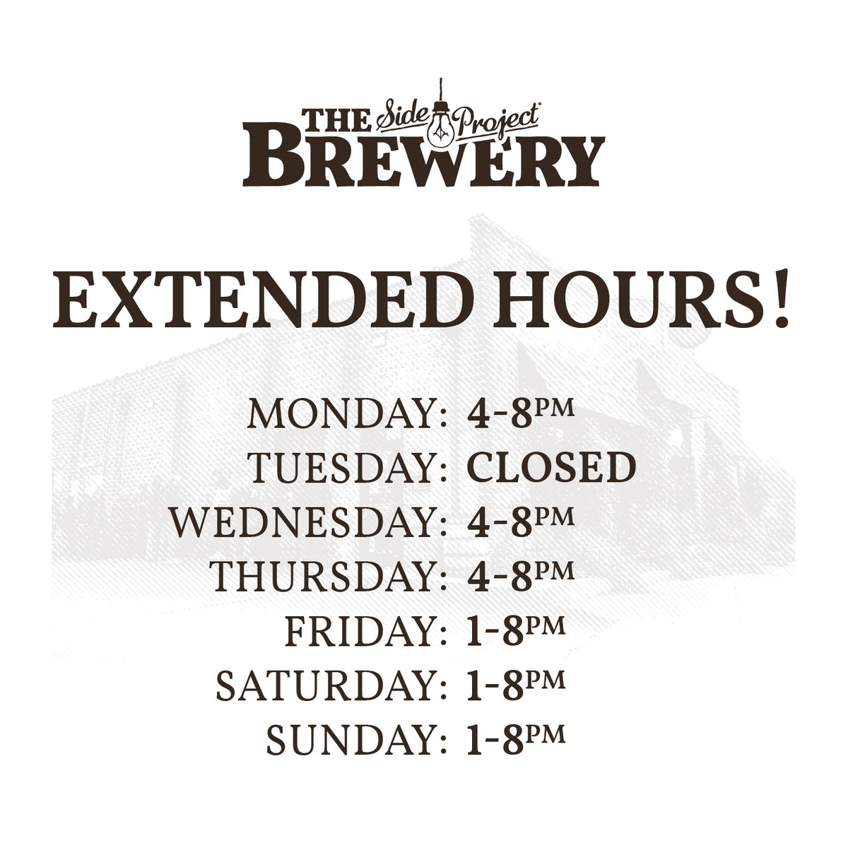 Now open extended hours!