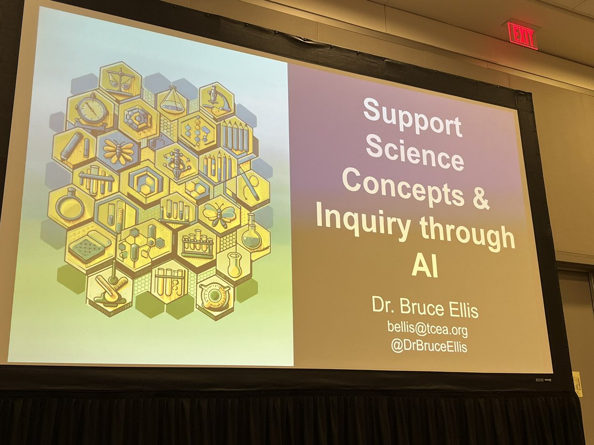playcirvin's tweet photo. Ready to learn this morning at #TCEA24! Blending #AI and #scienceinquiry - that’s where it’s at!! @ChannelviewISD @childs4children @Miles4Education https://t.co/KupVI58FB0