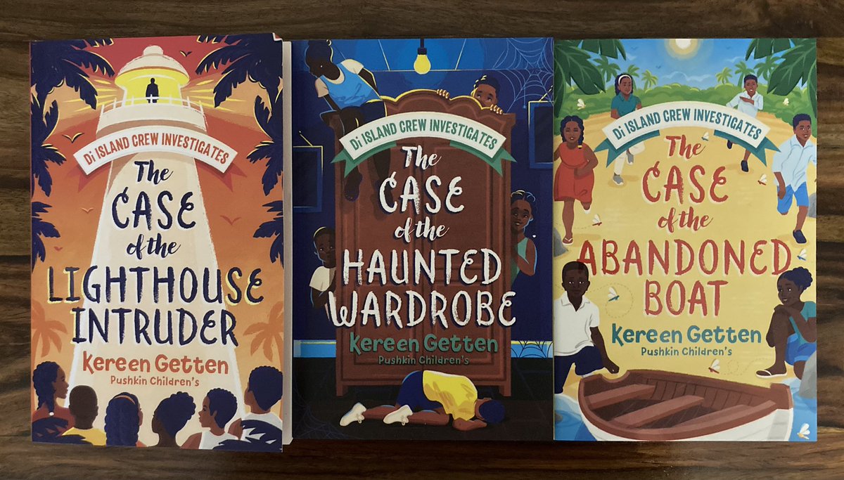 To celebrate the publication of ‘The Case of the Abandoned Boat’ by @kereengetten, I have a set of 3 ‘Di Island Crew’ books to give away. Just RT, follow @Pushkinchildren & me and tag a friend in the comments. Ends 8pm - 8.2.24 (UK only)  @PushkinChildren
