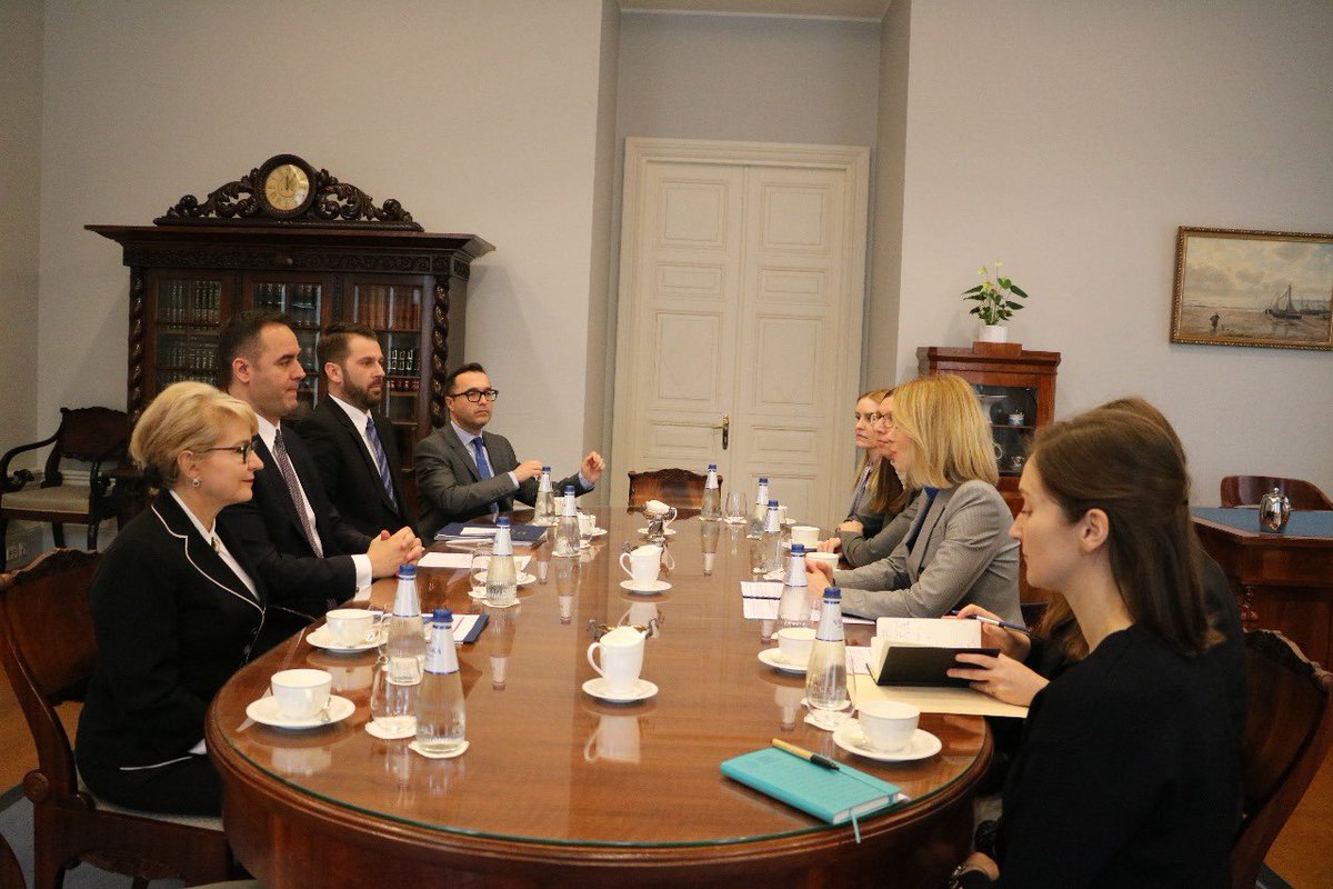 Glauk Konjufca (@konjufcaglauk) on Twitter photo Pleased to meet with Estonian Prime Minister <a href="/kajakallas/">Kaja Kallas</a>.
A fruitful discussion on Kosova-Estonia cooperation & latest political and security developments. Conveyed our gratitude for Estonia’s continuous support for Kosova’s Euro-Atlantic integration. Pleased to meet with Estonian Prime Minister <a href="/kajakallas/">Kaja Kallas</a>.
A fruitful discussion on Kosova-Estonia cooperation & latest political and security developments. Conveyed our gratitude for Estonia’s continuous support for Kosova’s Euro-Atlantic integration.