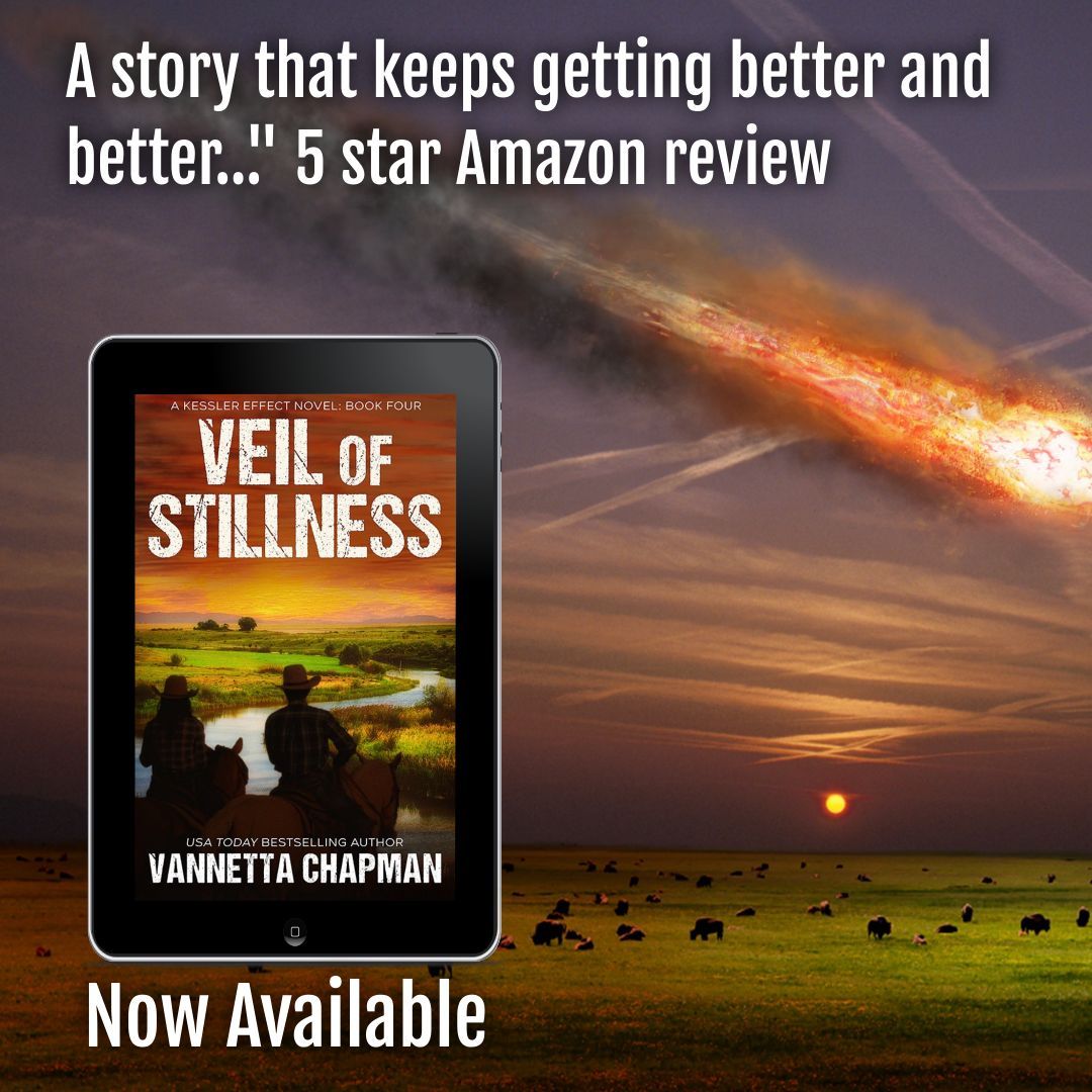 VannettaChapman's tweet photo. I am loving the reviews that are coming in for Veil of Stillness, book 4 in my Kessler Effect Series. https://t.co/T4CdcwNxmU #apocalypsefiction #apocalyptictale #apocalypticbooks #doomsdayfiction #dystopianreads #apocalypticadventure #survivorseries https://t.co/SZlDcTbvzn