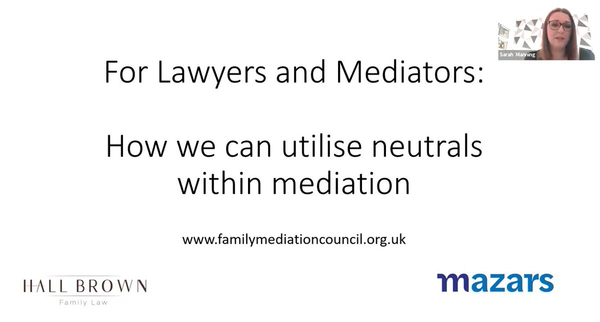 Family Mediation Council (@fammedcouncil) on Twitter photo ❔ How can we utilise neutrals within mediation?
📺 Watch the recording of this <a href="/FamilyMedWeek/">Family Mediation Week</a> 2024 Webinar for #lawyers and #mediators
🗣 Adam Green, Suzanne Smales & Sarah Manning
▶ youtube.com/watch?v=ptJSOX… ❔ How can we utilise neutrals within mediation?
📺 Watch the recording of this <a href="/FamilyMedWeek/">Family Mediation Week</a> 2024 Webinar for #lawyers and #mediators
🗣 Adam Green, Suzanne Smales & Sarah Manning
▶ youtube.com/watch?v=ptJSOX…