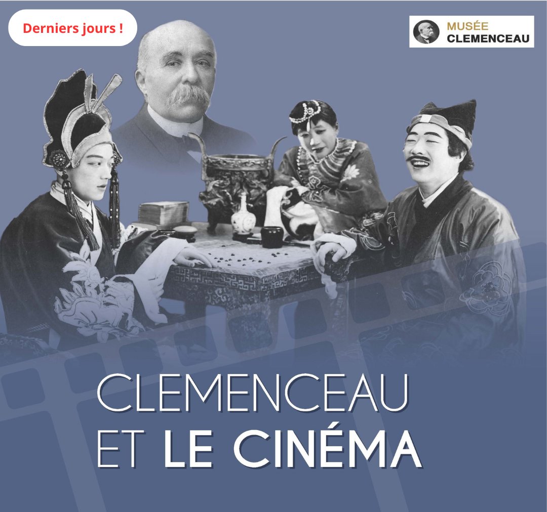 [#DERNIERSJOURS] Pour visiter l’exposition-focus « #Clemenceau et le #cinéma » jusqu'au 24 février 2024 durant les heures d'ouverture du #musée.
En partenariat avec le @le_cnc

🏛 Musée Clemenceau
📍8 rue Benjamin Franklin 75116 Paris
📆 Ouvert du mardi au samedi, de 14h à 17h30
