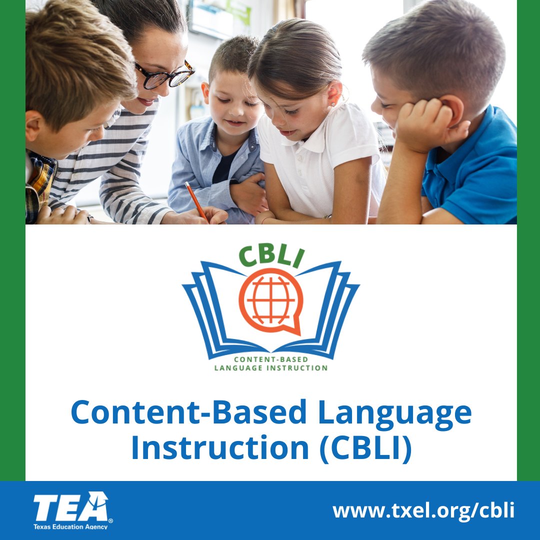 Checkout the highly anticipated Content-Based Language Instruction (CBLI) site for practical, research-validated practices that are essential for effective language program services. #emergentbilingual #EnglishLearner #texasteachers #txel #TEA