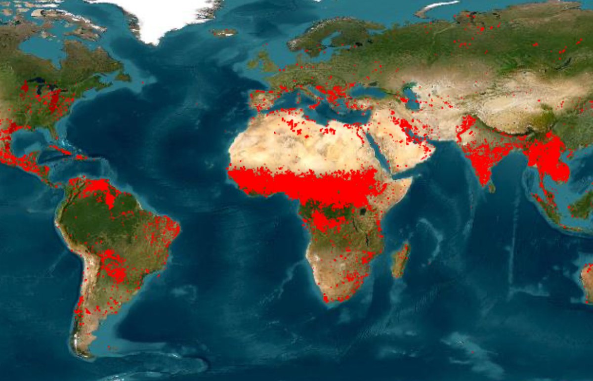 Latvijas ziņu portālos raksta, ka Čīlē milzīgi ugunsgrēki...... Attēls no NASA par ugunsgrēkiem pēdējās 24h pasaulē.
