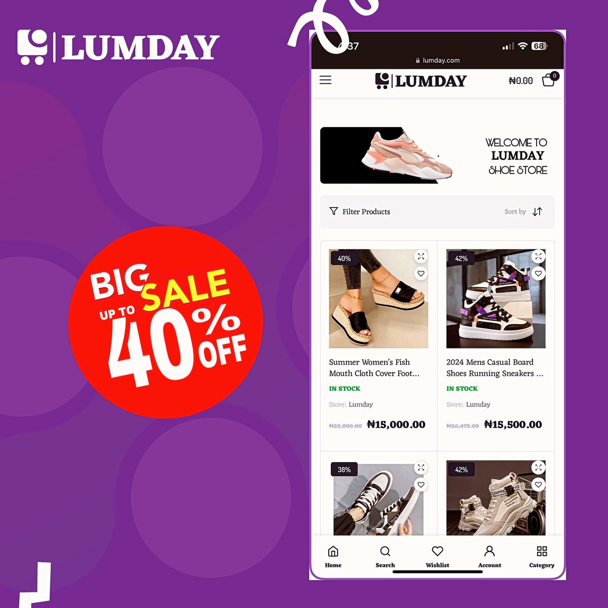 Step into style with Lumday’s Shoe Extravaganza! 👞✨ Enjoy up to 40% off on our chic collection. Time to elevate your shoe game! #ShoeSale #LumdayStyle #lumday #Valentines2024 #GRAMMYs  #GRAMMYs2024