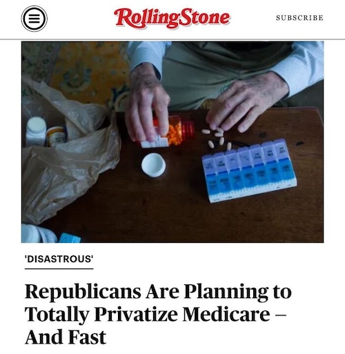 Conservatives’ Project 2025 agenda would push seniors into private Medicare Advantage plans. Experts say it would spell an end to the traditional Medicare program, and its foundational premise: that seniors can go to any doctor they choose. Story: rollingstone.com/politics/polit…