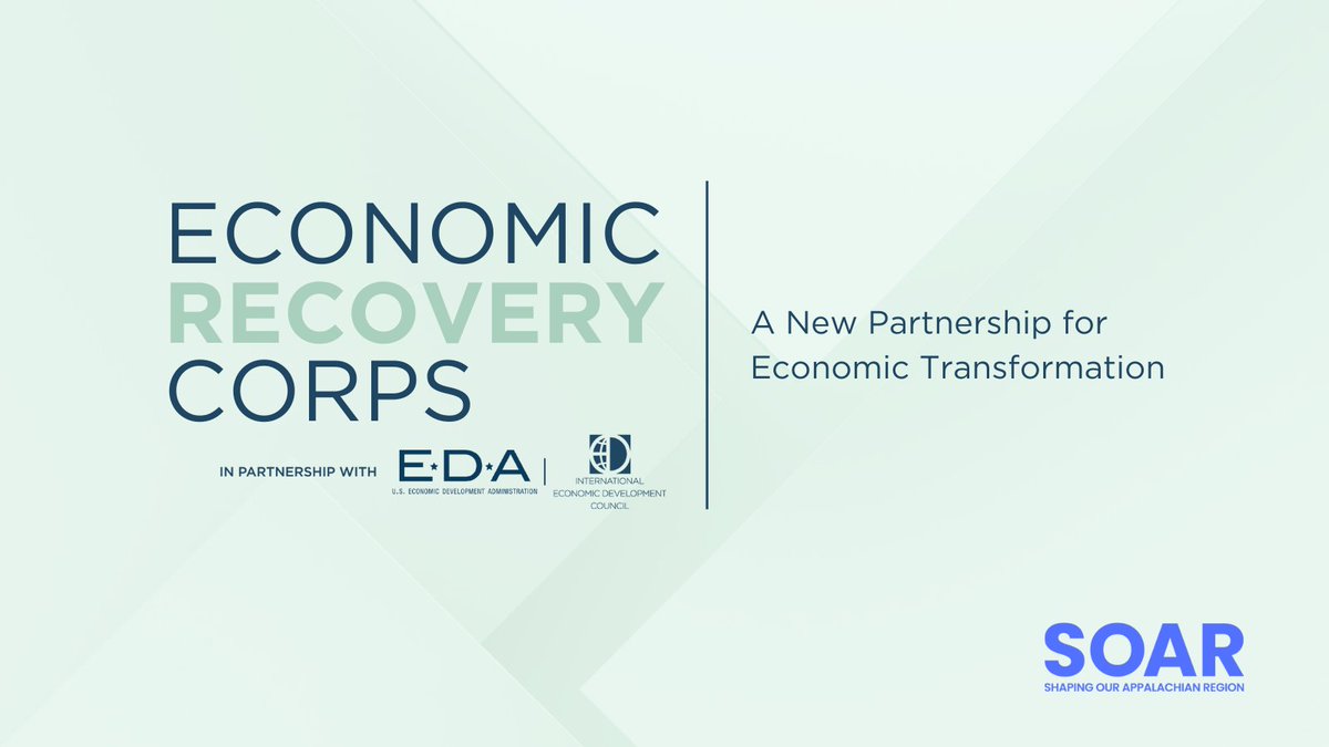 SOAR_EKY's tweet photo. We've been selected as one of 65 communities to join the @US_EDA and @IEDCtweets for the #EconomicRecoveryCorps fellowship. 

Read the full story: https://t.co/CmlugqnLBu

The #ERCcohort is in partnership with:
@RAINcatalysts @NADOWeb @Ruralinno @leagueofcities @NACoTweets https://t.co/urHppuebWH