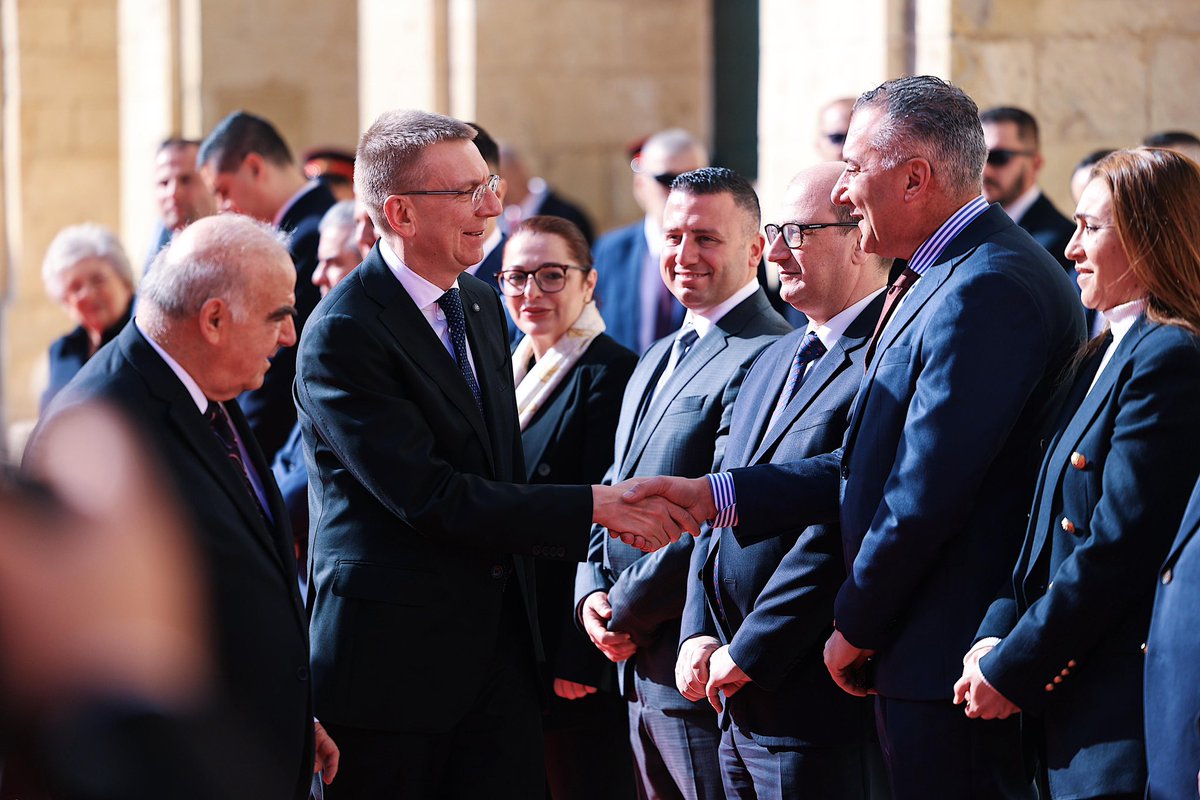 Welcome ceremony - State visit to Malta 🇲🇹 by the President of the Republic of Latvia Egdars Rinkēvičs