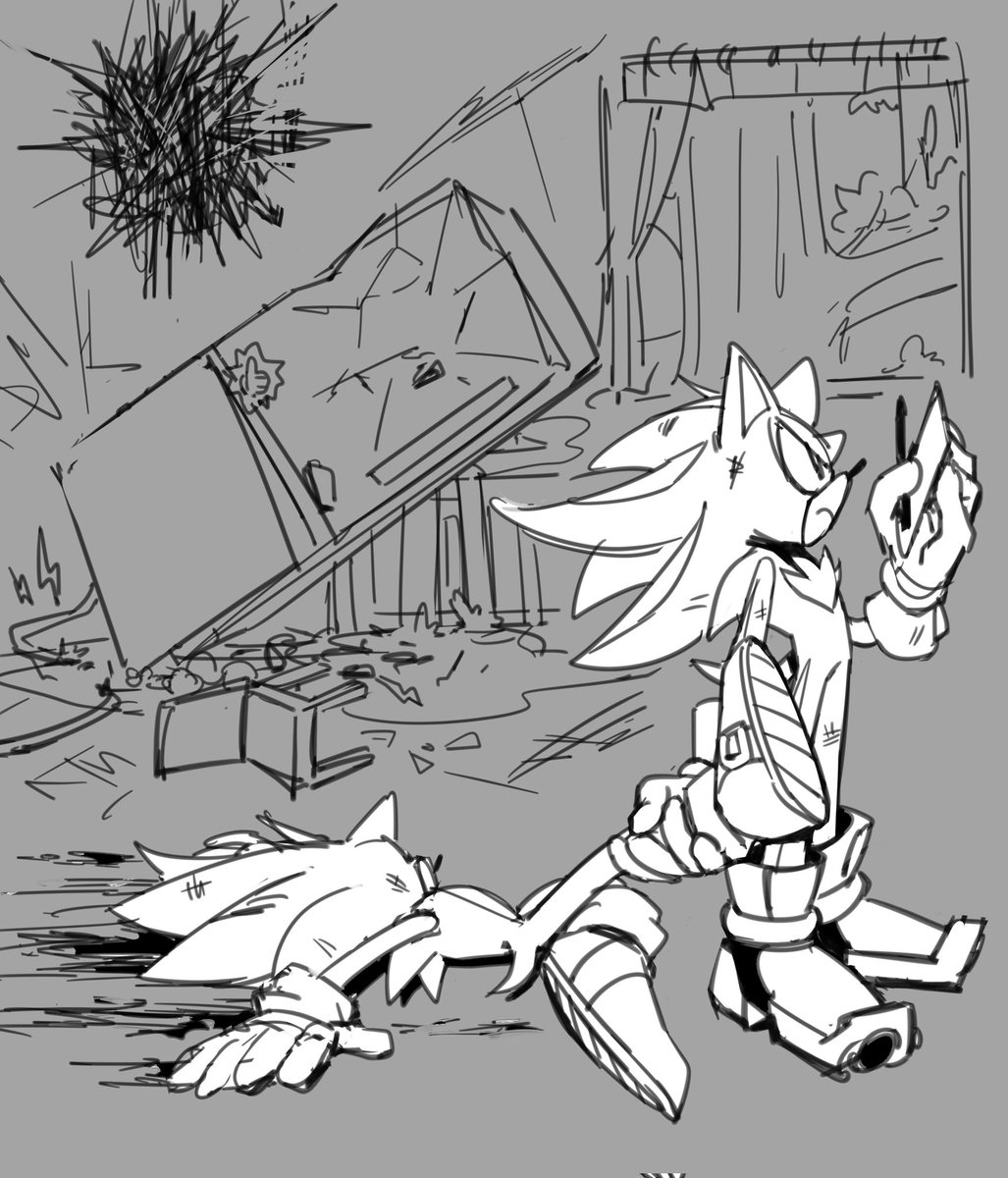 ChaosRice's tweet photo. Ending-D
As all your chaos cola been drunk by this rodent, you hired Shadow, the new spokesman of chaos soda.
They ruin your kitchen.

''Give me a five-star rating.''

You have no idea why the next day they still there, shooting your party balloon for fun. https://t.co/e8xvY2RYF7