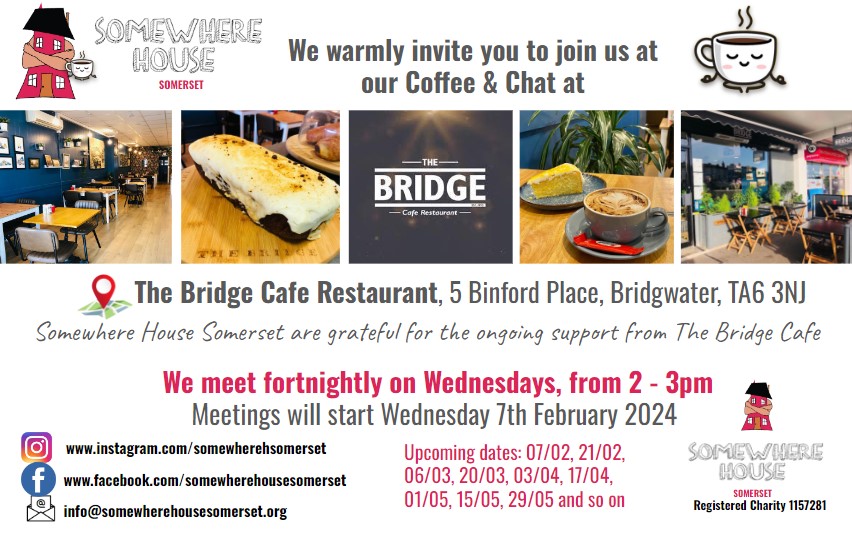 Support this amazing event @bwtownteam at Bridgwater Bridge Cafe - this Wednesday and every other afterwards! come down and say hi, have a coffee on us! meet and chat with our team and new people!