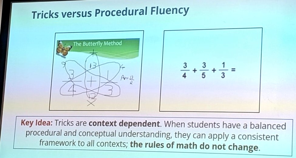 KatieP1120's tweet image. Say it louder for people in the back!!! Tricks are context dependent. What happens when the context changes? Conceptual understanding leads to procedural fluency. 
#notricks 
#conceptualunderstanding
#iteachmath
#math