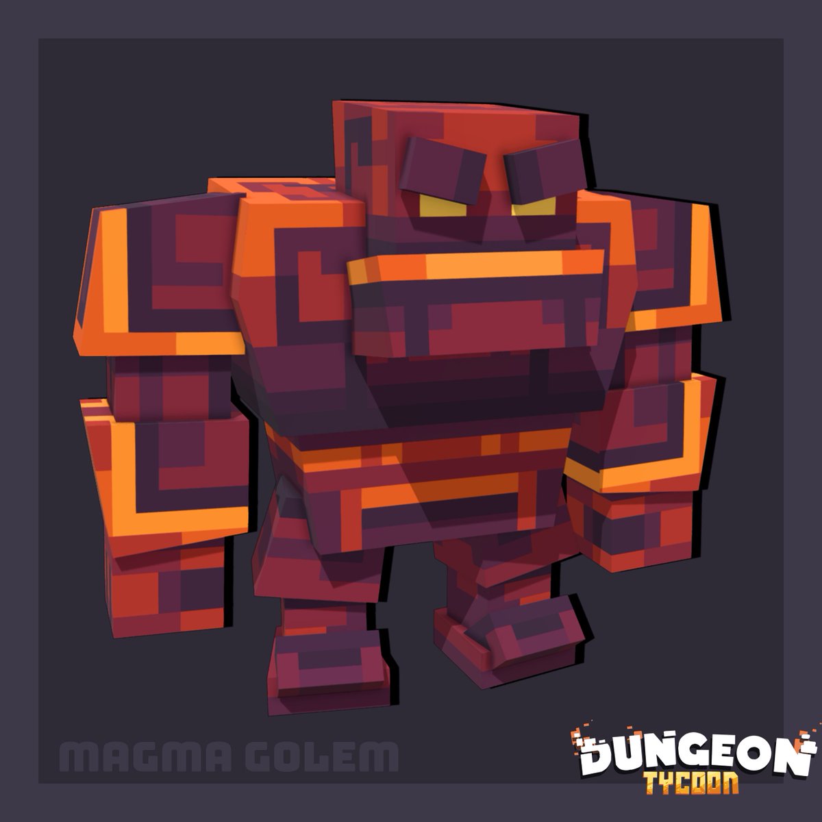 Fla_s_h_'s tweet photo. Magma Golem. Made in #blockbench for
@LunheimStudios

#minecraft #lowpoly #model #pixelart https://t.co/JkzHPZRtDJ