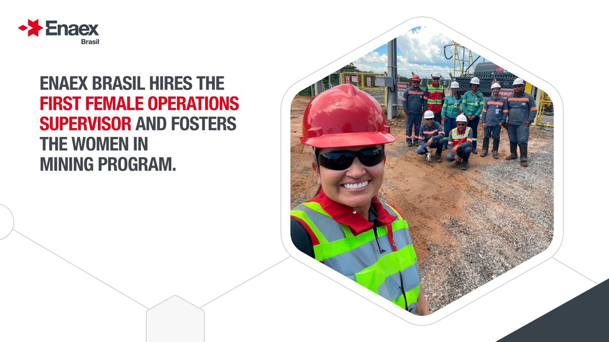 👷‍♀️ Enaex Brasil recently hired its first female Operations Supervisor, Cecilia Mariana Balbys, taking an important step towards gender equality and diversity in the workplace. 

👉 Discover our ESG strategy: lnkd.in/eK-xuU5A