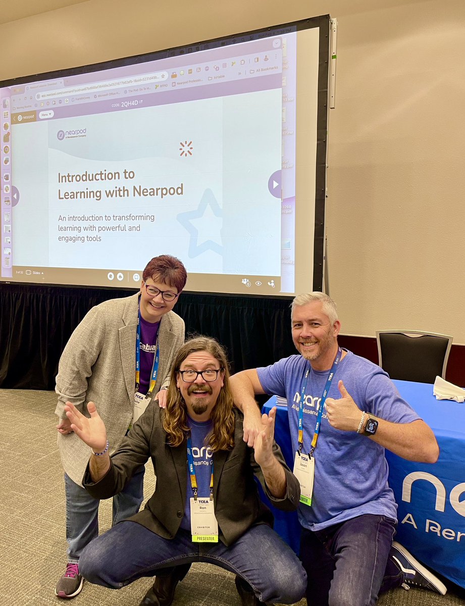The Nearpod party is in full swing in Room 3 at #TCEA! 💙🥳

These rockstars are leading #Nearpod &amp; <a href="/Flocabulary/">Flocabulary</a> training sessions all day long! 💻👏

Come on over 👋  <a href="/TCEA/">TCEA</a>