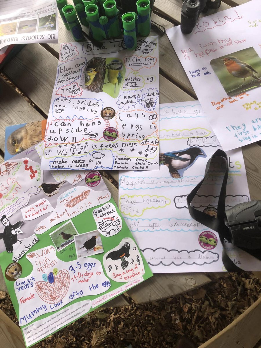 We were invited along to Acorn House to see what Year 1 have been up to for the Big Garden Bird Watch. The children knew lots of fascinating facts about robins, blue tits, blackbirds and magpies, and we were so impressed with the posters they’d made! #BigSchoolsBirdwatch