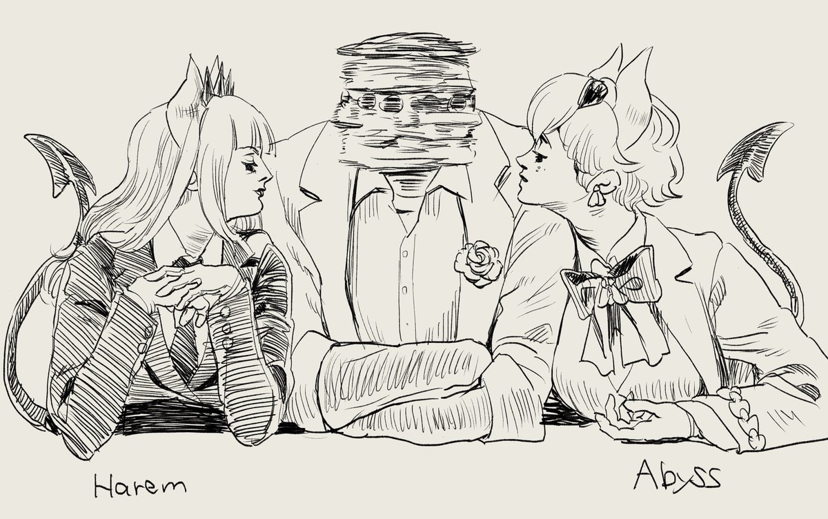 迷いまくるヘルテイカーの絵 