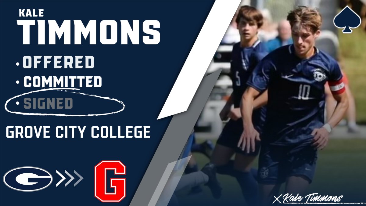 National Signing Day | 🖋️
Tuesday February 6, 2024
3PM | GHS Gymnasium

Soccer  | ⚽️
Kale Timmons- Grove City College
#BlueAces♠️