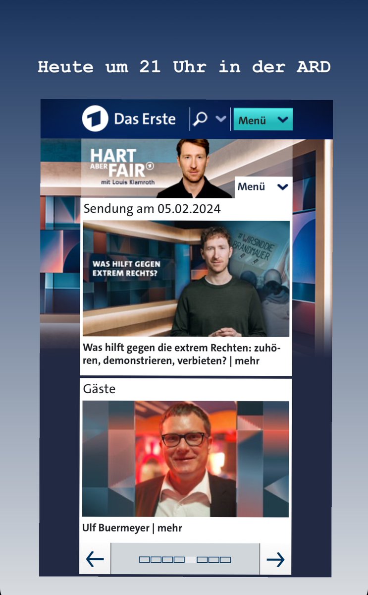 Heute um 21 Uhr in der ARD 👇

www1.wdr.de/daserste/harta…