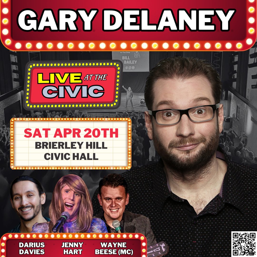 🔊 NEW SHOW ANNOUNCEMENT! 🤣 @GaryDelaney to headline @BHillCivic ! 🎟 Book tickets now at funnybeeseness.co.uk 📆 Sat Apr 20th, 8pm @DariusDavies & @jennybsides complete another epic line-up, with @WaynoBeese as MC. Get in quick - tickets flying out!