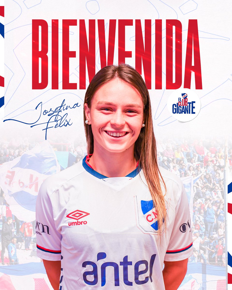 ¡Hola Jose! 👋🏼

Bienvenida al Decano 🫶🏼👏🏼

Josefina Félix llega desde Peñarol para ser parte del Plantel Principal de Nacional por el 2024 🤝🏼🙌🏼

¡Vamos Nacional Jose! 🔵⚪️🔴