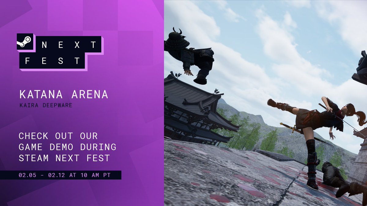 KDeepware's tweet photo. Try the demo and wishlist Katana Arena on Steam

https://t.co/XH0JnXkB1U

#katanaarena #kairadeepware #Steam #SteamNextFest #ue4 #unrealengine #indiegame #IndieGameDev #indiedev https://t.co/MrZYUoVYfx